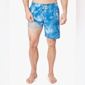 Fair Harbor Mastos-Anchor Trunk Clark Blue Swim Trunks Shorts With Liner 3X NWT